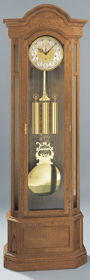Kieninger Rustic Oak Curio Floor Clock