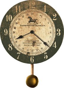 Howard Miller Derbyshire Stables II Wall Clock