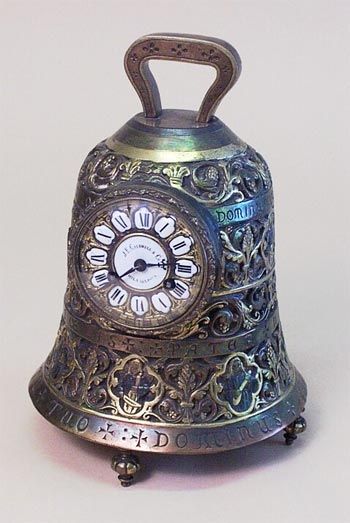 J.E.Caldwell Cast Brass Bell Clock
