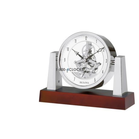 Bulova Largo Skeleton Desk Clock At 1 800 4clocks Com