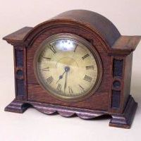 Antique Miniature Oak Bracket Clock