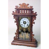 E.N. Welch Antique Mantel Clock in Walnut