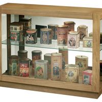 Howard Miller Marsh Bay Console Collectors Cabinet-Floor